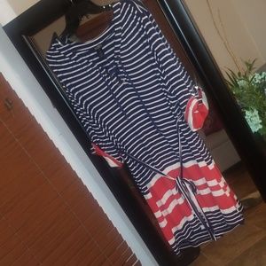 Nautical horizontal striped dress